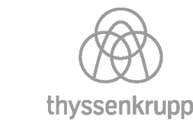 Thyssenkrupp logo in grey color